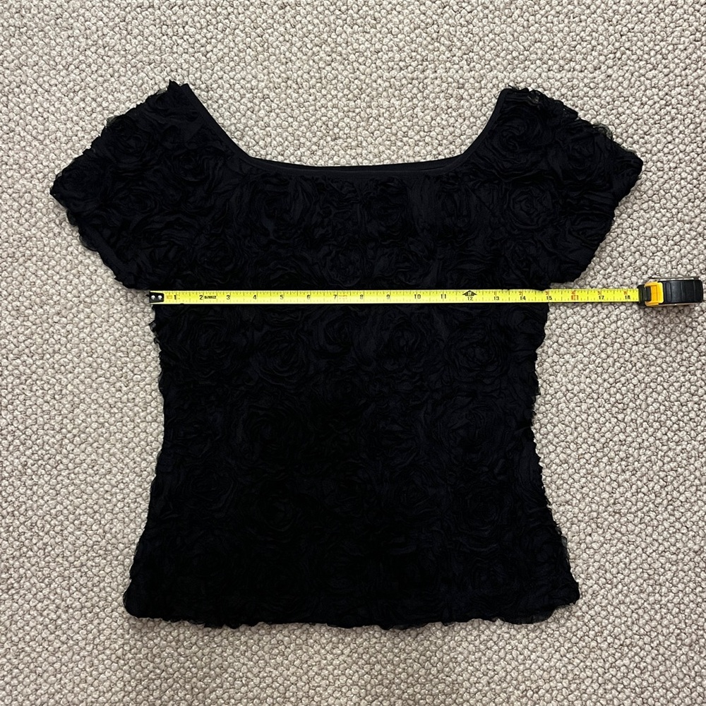 Joseph Ribkoff Black Textured Going-Out Top - Picture 7 of 12